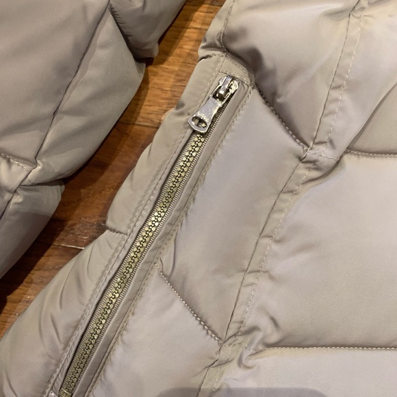Luxurious Calvin Klein Down Coat Latte Gold Accents XS - Picture 4 of 13